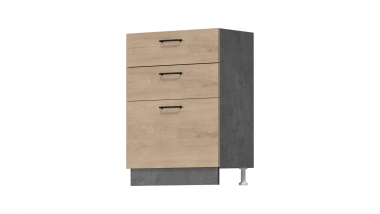 Шкаф-стол кухонный рабочий с 3-мя ящ. 500 мм. (Лофт)